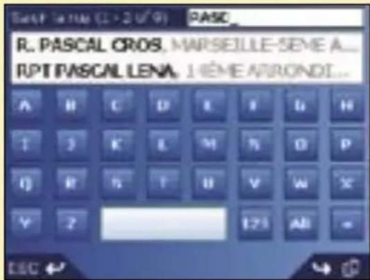 SONY GPX5 - Quatrième étape : trouver la rue de destination - 1