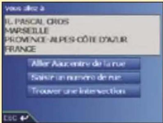SONY GPX5 - Quatrième étape : trouver la rue de destination - 2