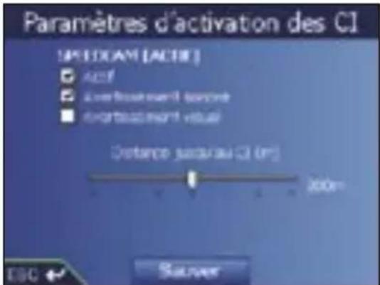 SONY GPX5 - Préférences d'alarmes - cl actifs - 2