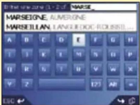 SONY GPX5 - Troisième étape : trouver la région de votre point de destination - 1