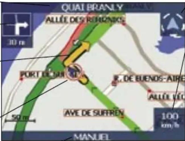 SONY GPX5 - Écran carte en 2D - 1