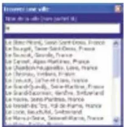 SONY GPX5 - Trouver une ville - 1