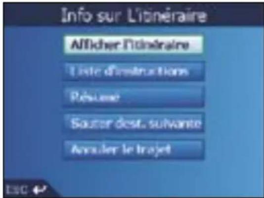 SONY GPX5 - Écran info sur l'itinéraire - 1