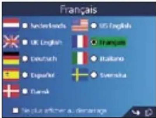 SONY GPX5 - Troisième étape : écran langue - 1