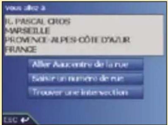 SONY GPX5 - Quatrième étape : trouver la rue qui correspond à votre point de destination - 2