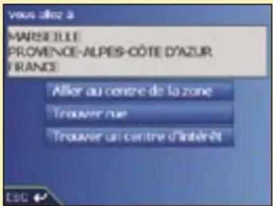 SONY GPX5 - Troisième étape : trouver la région de votre point de destination - 2
