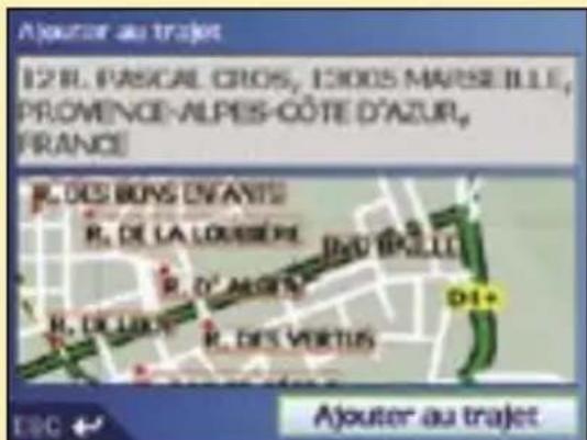 SONY GPX5 - Cinquième étape : trouver le numéro de rue correspondant à votre point de destination - 2