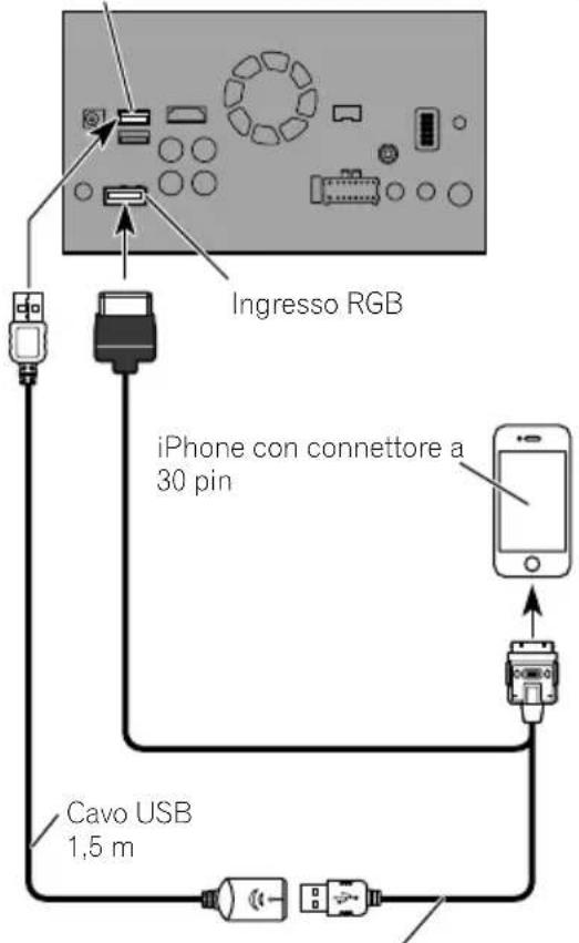Ingresso RGB iPhone con connettore a 30 pin Cavo USB 1,5 m