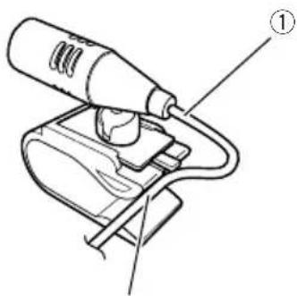 PIONEER AVICF9880BT - Mountingonthesunvisor 1Fitthemicrophoneleadintothe groove. - 1