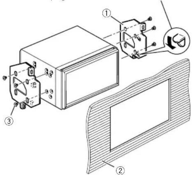 PIONEER AVICF9880BT - Installazioneusandoiforidelle vitisullatodelprodotto - 2