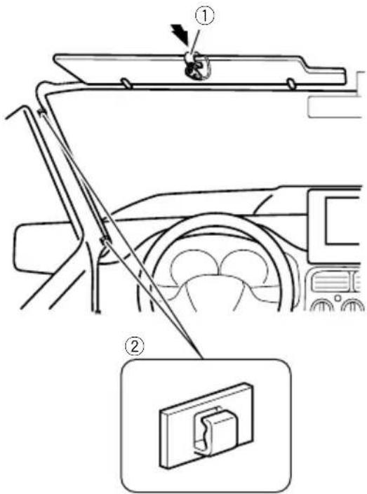 PIONEER AVICF9880BT - 2Attachemicrophonecliptothesun visor. - 1