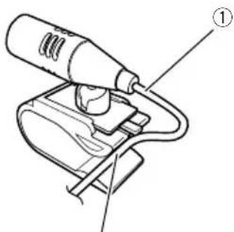PIONEER AVICF88DAB - Mountingonthesunvisor 1Fitthemicrophoneleadintothe groove. - 1