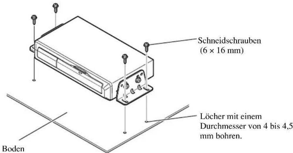 Schneidschrauben (6 × 16 mm) Löcher mit einem Durchmesser von 4 bis 4,5 mm bohren. Boden