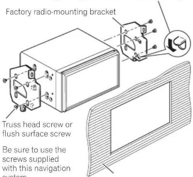 PIONEER AVICZ150BH - ●Fasteningthenavigationunittothe factoryradio-mountingbracket. - 2