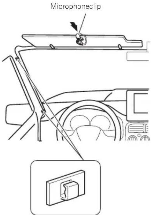 PIONEER AVICX950BH - 2Attachthemicrophonecliptothesun visor. - 1