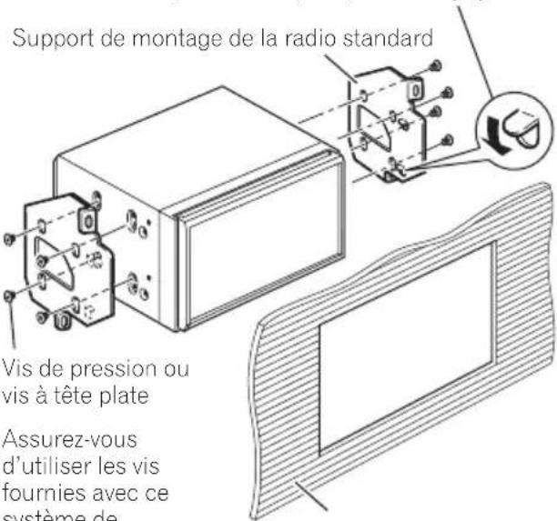 PIONEER AVICX930BT - Fixationdel'unitédenavigationdans letiroirdel'autoradio. - 2