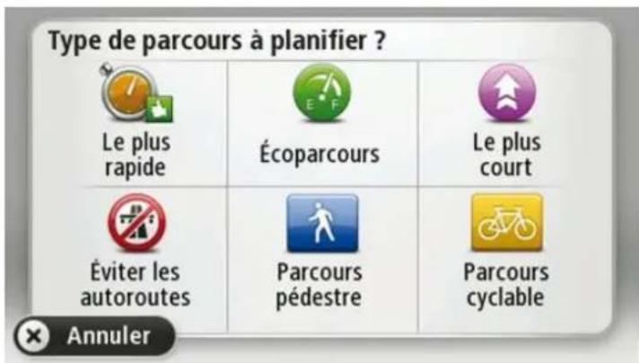 TOMTOM Via 220 - Sélectionner un type de parcours - 1