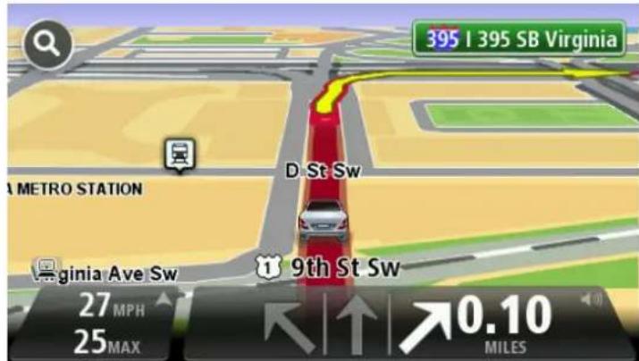 TOMTOM Via 280 - Utiliser le guidage sur changement de voie - 2