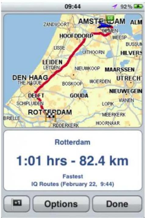 TOMTOM Navigation app for iPhone & iPad - Récapitulatif du parcours - 1