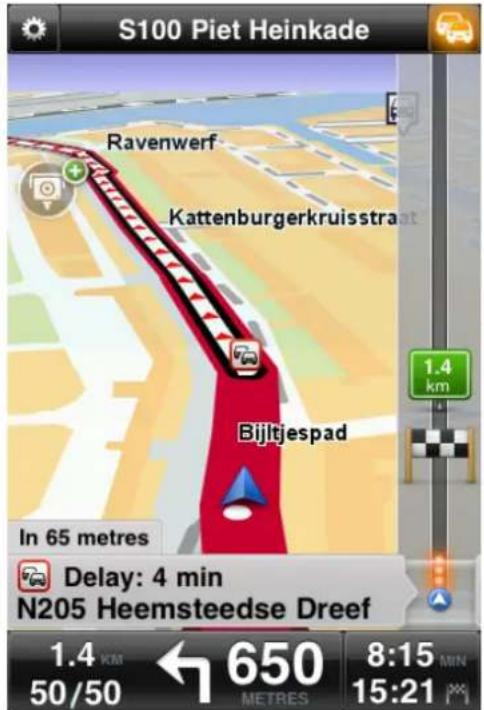 TOMTOM Navigation app for iPhone & iPad - Pour en savoir plus sur un incident - 1