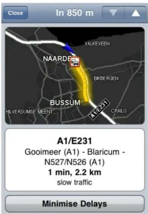 TOMTOM Navigation app for iPhone & iPad - Pour en savoir plus sur un incident - 2