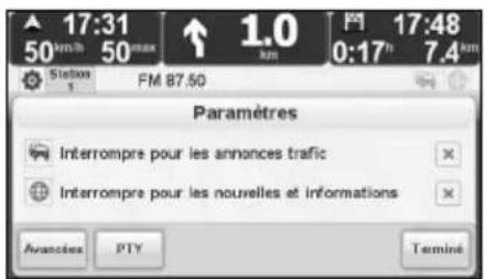 TOMTOM Mazda NVASD8110 Live - Réglages des fonctions TA/Nouvelles et informations - 2