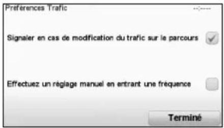 TOMTOM Mazda NVASD8110 Live - ■ Modification des préférences de la fonction HD Traffic - 1