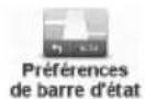 TOMTOM Mazda NVASD8110 Live - ■ Préférences de la barre d'état - 1