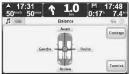 TOMTOM Mazda NVASD8110 Live - ■ Réglage de la balance du volume - 1