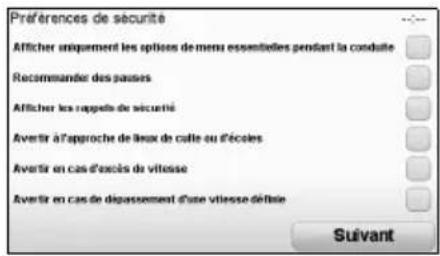 TOMTOM Mazda NVASD8110 Live - ■ Préférences relatives à la sécurité - 2