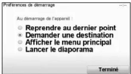 TOMTOM Mazda NVASD8110 Live - ■ Préférences au démarrage - 2