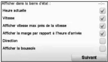 TOMTOM Mazda NVASD8110 Live - ■ Préférences de la barre d'état - 3