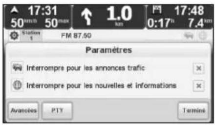 TOMTOM Mazda NVASD8110 Live - Réglages des fonctions TA/Nouvelles et informations - 1