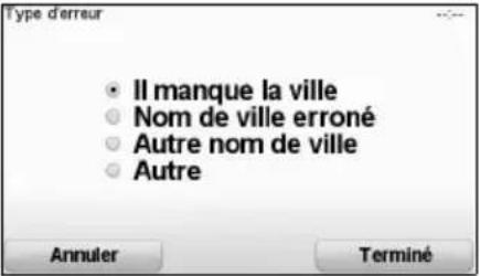 TOMTOM Mazda NVASD8110 Live - Signaler une autre erreur - 6