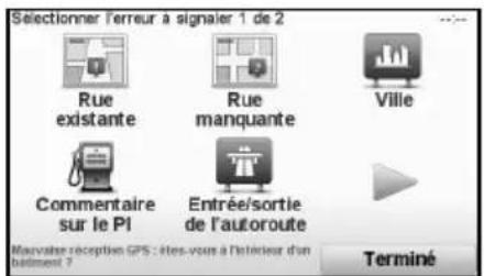 TOMTOM Mazda NVASD8110 Live - Signaler une autre erreur - 2