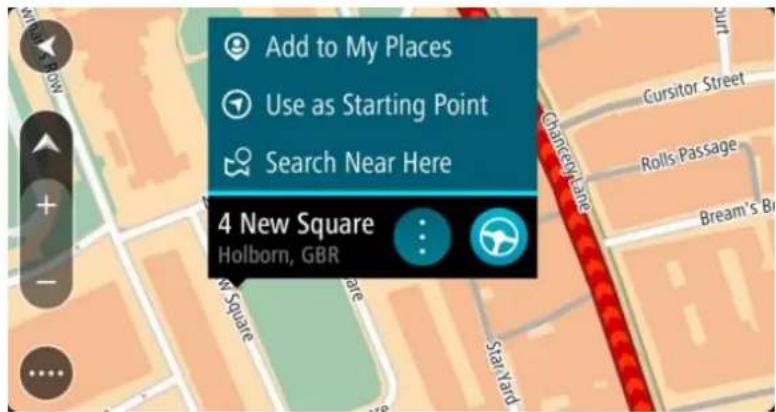 TOMTOM GO Mobile app Android - Planifier un parcours à l'aide de la carte - 4