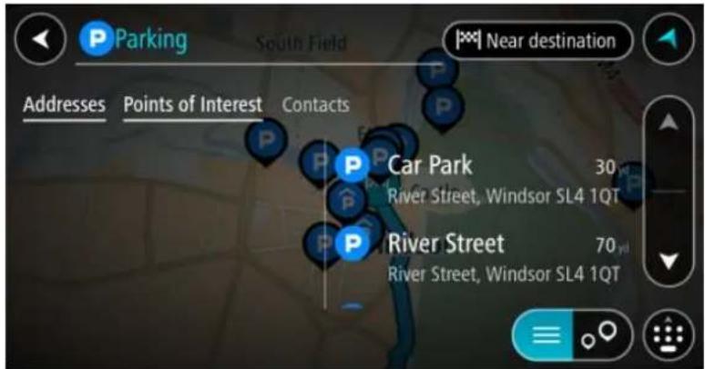 TOMTOM GO Mobile app Android - Trouver un parking - 5