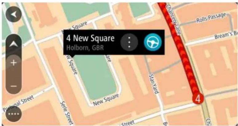 TOMTOM GO Mobile app Android - Planifier un parcours à l'aide de la carte - 2