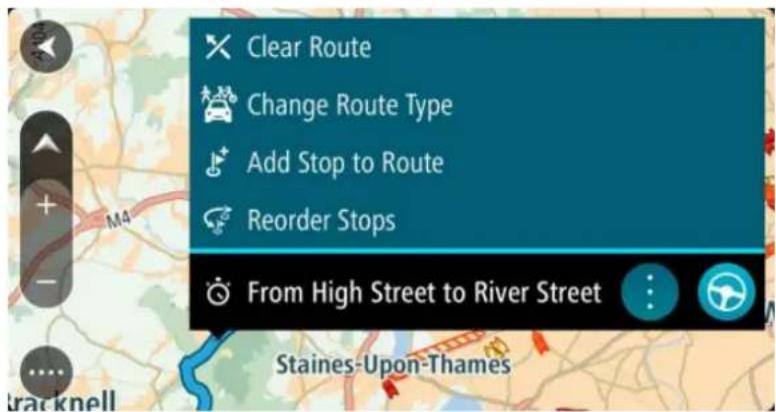 TOMTOM GO Mobile app Android - Ajouter un arrêt à un parcours enregistré à l'aide de la carte - 1