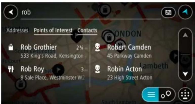 TOMTOM GO Mobile app Android - Planifier un parcours à l'aide de Mes destinations - 8