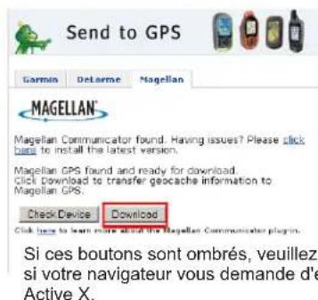 MAGELLAN Explorist 510 - Installation de Géocachettes avec « envoi vers GPS » (pageiste) - 2