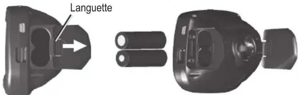 GARMIN StreetPilot i2 - Insertion des piles - 1