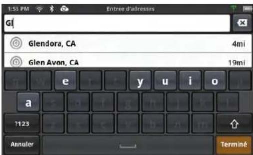 MAGELLAN SmartGPS - Utiliser le clavier pour saisir une adresse. - 2