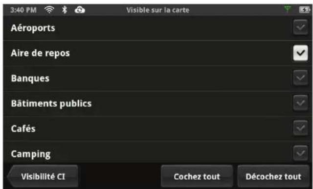MAGELLAN SmartGPS - Réglage de la visibilité des POI dans les cases - 1