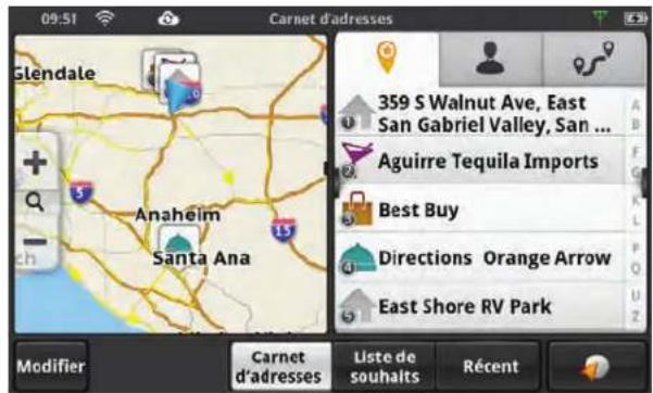 MAGELLAN SmartGPS - Accéder au carnet d'adresses - 1
