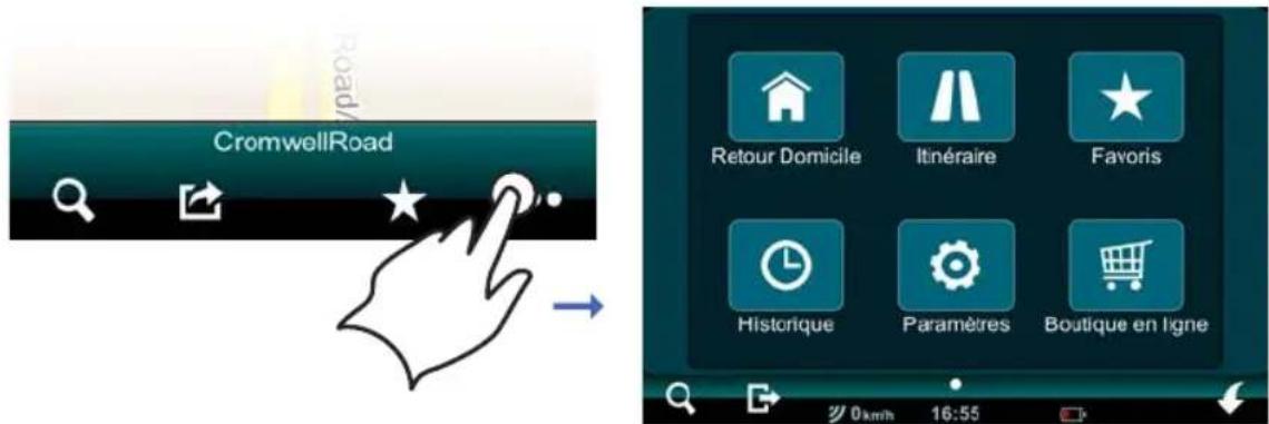 GRUNDIG GPS M1 - Utilisation du menu principal - 1