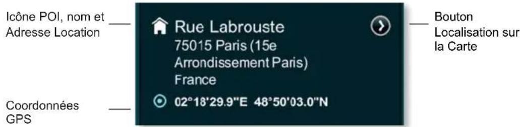 GRUNDIG GPS M1 - Utilisation de la barre détails location - 1