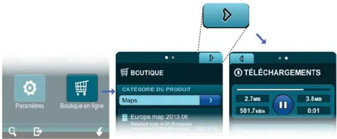 GRUNDIG GPS M1 - Utilisation du magasin virtuel - 3