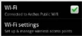 ARCHOS 35 Home Connect - CONNECTING TO A WIFI NETWORK - 7