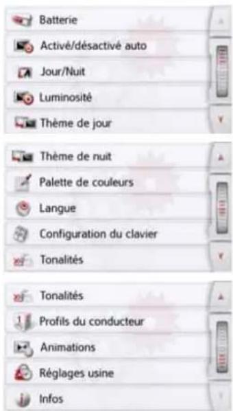BECKER Active 5 LMU plus - Menu des réglages du système - 1